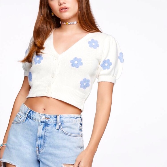 Forever 21// Floral cropped cardigan// Sold out online - Picture 5 of 7